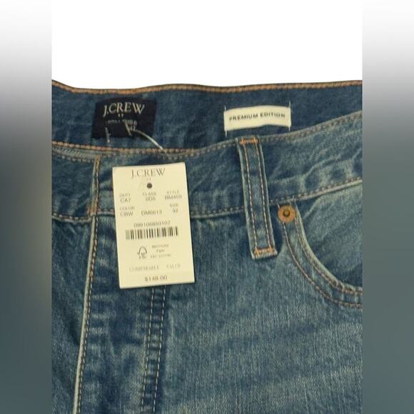 J-Crew  | NWT High Rise Straight Jeans Factory (Premium Edition) ButtonFly{13} - Picture 3 of 7